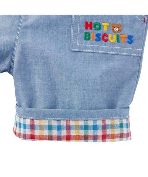 HOT BISCUITS（ホットビスケッツ）の「ダンガリー ハーフパンツ（その他パンツ・キッズ・ブルー/レッド/カーキ・90cm/120cm/110cm/100cm/80ｃｍ）」の12枚目の写真