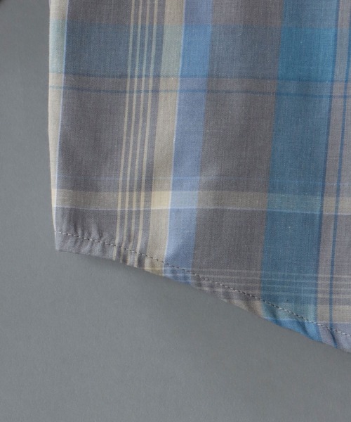 SITRY(シトリー)の「Oversize Drop shoulder broadcloth check shirt/オーバーサイズ ドロップショルダー ブロード チェック シャツ(シャツ/ブラウス・メンズ・オレンジ/ベージュ/ラベンダー/グレー・M/L)」の18枚目の写真