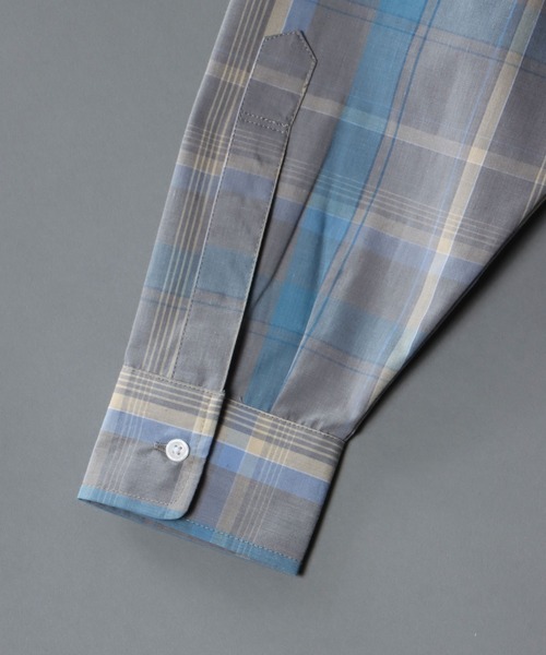 SITRY(シトリー)の「Oversize Drop shoulder broadcloth check shirt/オーバーサイズ ドロップショルダー ブロード チェック シャツ(シャツ/ブラウス・メンズ・オレンジ/ベージュ/ラベンダー/グレー・M/L)」の21枚目の写真