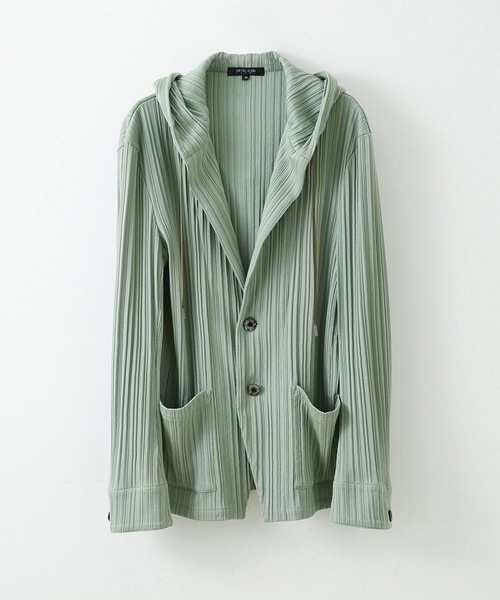 MICHEL KLEIN HOMME   （ミッシェルクランオム）の「プリーツパーカー（パーカー・メンズ・ライトグレー/ネイビー/カーキ・MEDIUM/LARGE/X-LARGE）」の9枚目の写真