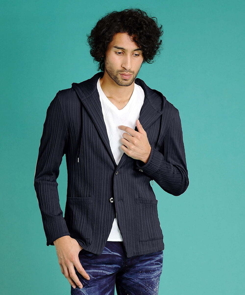 MICHEL KLEIN HOMME   （ミッシェルクランオム）の「プリーツパーカー（パーカー・メンズ・ライトグレー/ネイビー/カーキ・MEDIUM/LARGE/X-LARGE）」の15枚目の写真