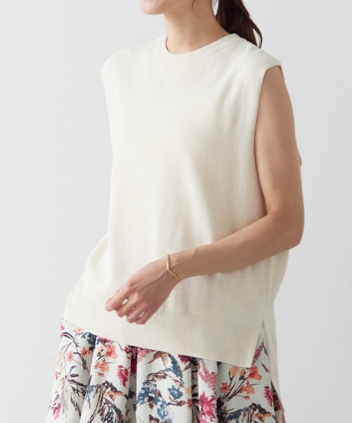 for/c(フォーシー)の「ミラノリブニットベスト【サスティナブル】(ニット/セーター・レディース・アイボリー/ベージュ/ブラック・M/L)」の12枚目の写真