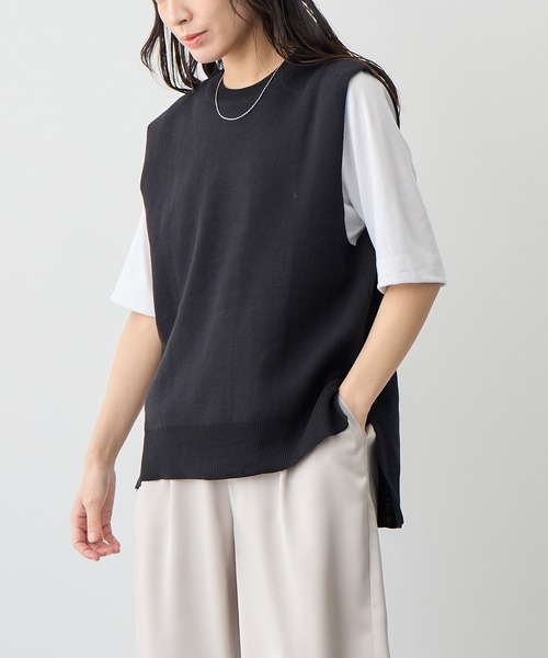 for/c(フォーシー)の「ミラノリブニットベスト【サスティナブル】(ニット/セーター・レディース・アイボリー/ベージュ/ブラック・M/L)」の19枚目の写真