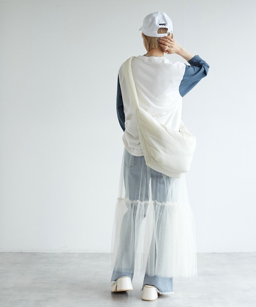 w closet（ダブルクローゼット）の「ナイロンショルダーバッグ（ショルダーバッグ・レディース・ホワイト/ブラック/イエロー・FREE）」の17枚目の写真