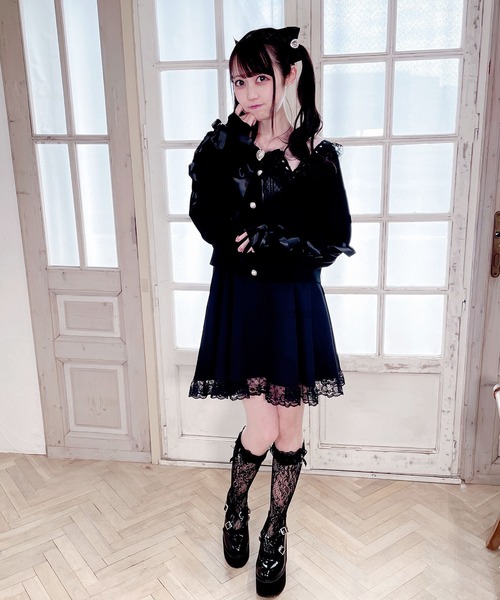 MA＊RS - MA＊RSマーズmars ma*rsレーススピンドルレースアップニットトップス♡ MA*RS】スピンドル二段レーススカパン - グレー size-F | 地雷系
