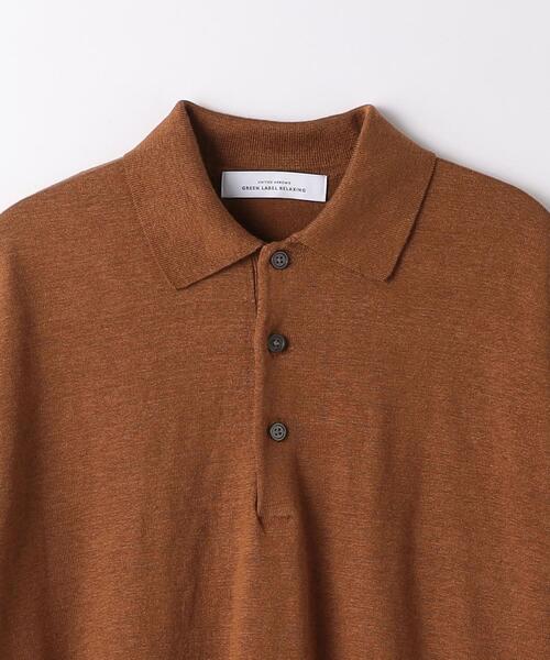 green label relaxing(グリーンレーベルリラクシング)の「リネンポリエステル プレーティング ポロシャツ -ウォッシャブル-(ポロシャツ・メンズ・ロイヤルブルー/グレー/オレンジ系その他・S/M/L/XL)」の22枚目の写真