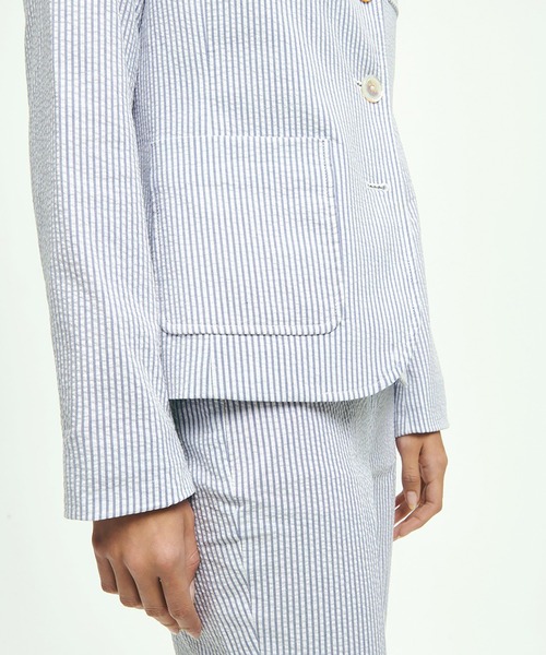 BROOKS BROTHERS USA製 シアサッカー コットン ジャケット ストレッチコットン シアサッカー 1ボタンジャケット | Brooks