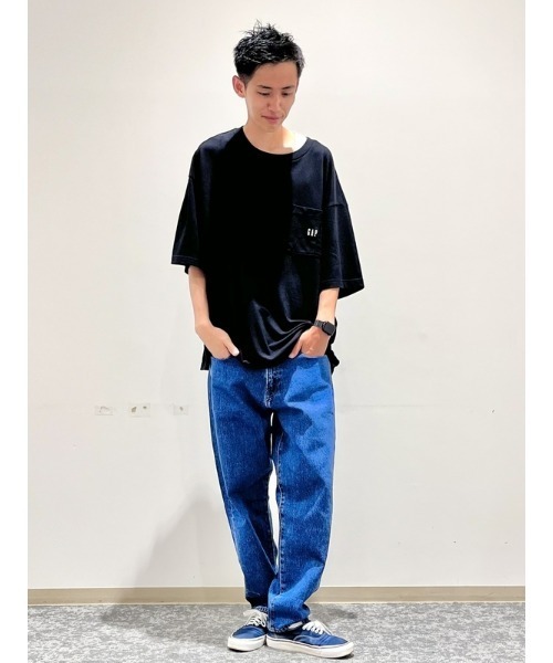 GAP（ギャップ）の「オーバーサイズ GAPロゴ ピケ ポケットTシャツ（Tシャツ/カットソー・メンズ・ホワイト/グリーン/ライトグレー/ネイビー/ブルー/ブラック・S/L/M/XL/XS）」の17枚目の写真