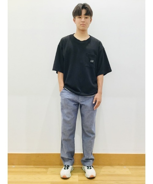 GAP（ギャップ）の「オーバーサイズ GAPロゴ ピケ ポケットTシャツ（Tシャツ/カットソー・メンズ・ホワイト/グリーン/ライトグレー/ネイビー/ブルー/ブラック・S/L/M/XL/XS）」の16枚目の写真