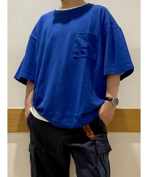 GAP（ギャップ）の「オーバーサイズ GAPロゴ ピケ ポケットTシャツ（Tシャツ/カットソー・メンズ・ホワイト/グリーン/ライトグレー/ネイビー/ブルー/ブラック・S/L/M/XL/XS）」の22枚目の写真