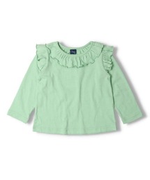 Crescent（クレッセント）の「肩フリル無地長袖Ｔシャツ（Tシャツ/カットソー・キッズ）」