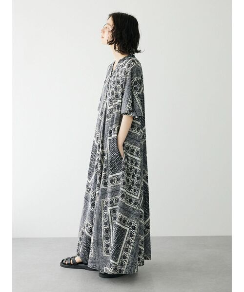 CRAFT STANDARD BOUTIQUE（クラフトスタンダードブティック）の「パッチワークパネル柄ワンピース（ワンピース・レディース・ブラウン/グリーン/ブラック・FREE）」の11枚目の写真
