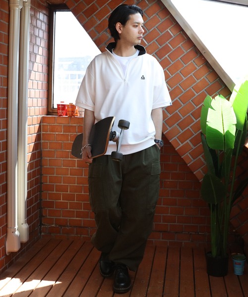 8(eight)(エイト)の「GERRY 半袖ハーフジップTシャツ(Tシャツ/カットソー・メンズ・ホワイト/アッシュグレー/ブラック・LARGE/X-LARGE/MEDIUM)」の5枚目の写真