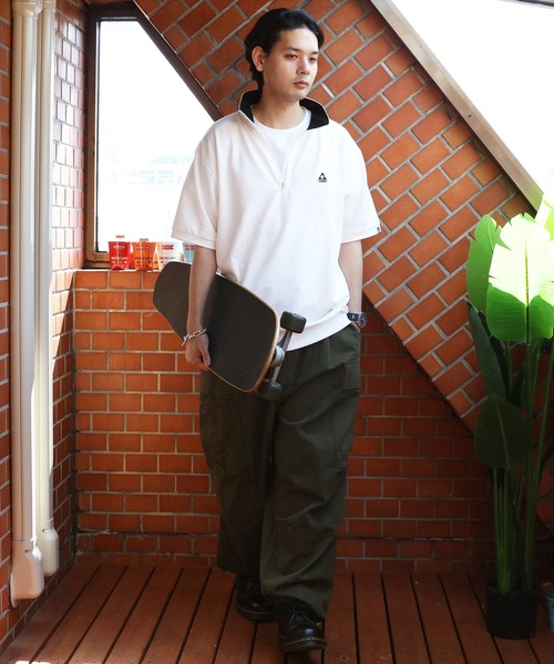 8(eight)(エイト)の「GERRY 半袖ハーフジップTシャツ(Tシャツ/カットソー・メンズ・ホワイト/アッシュグレー/ブラック・LARGE/X-LARGE/MEDIUM)」の7枚目の写真