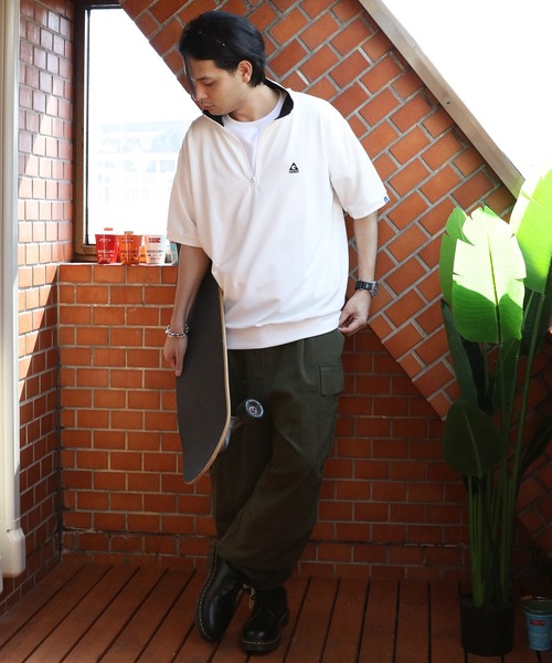 8(eight)(エイト)の「GERRY 半袖ハーフジップTシャツ(Tシャツ/カットソー・メンズ・ホワイト/アッシュグレー/ブラック・LARGE/X-LARGE/MEDIUM)」の10枚目の写真