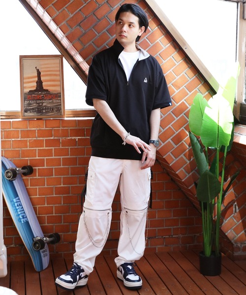 8(eight)(エイト)の「GERRY 半袖ハーフジップTシャツ(Tシャツ/カットソー・メンズ・ホワイト/アッシュグレー/ブラック・LARGE/X-LARGE/MEDIUM)」の13枚目の写真