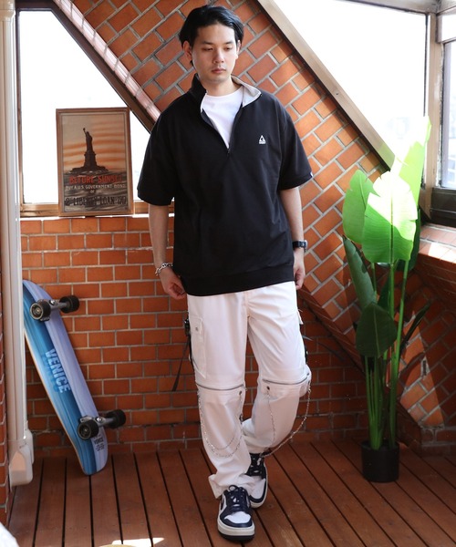 8(eight)(エイト)の「GERRY 半袖ハーフジップTシャツ(Tシャツ/カットソー・メンズ・ホワイト/アッシュグレー/ブラック・LARGE/X-LARGE/MEDIUM)」の14枚目の写真