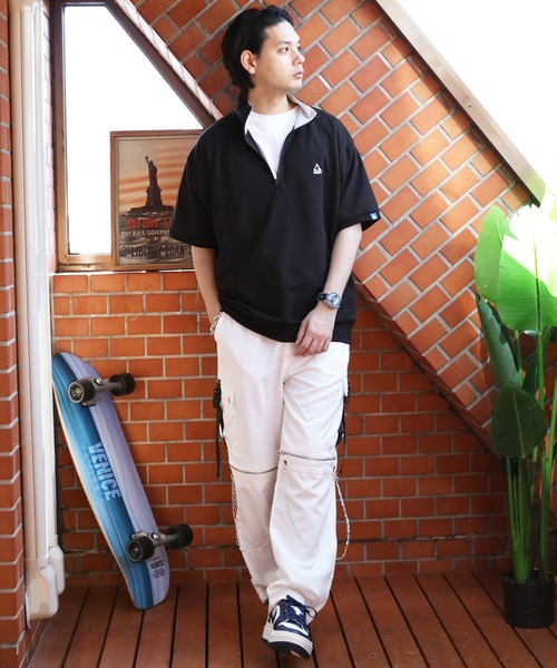 8(eight)(エイト)の「GERRY 半袖ハーフジップTシャツ(Tシャツ/カットソー・メンズ・ホワイト/アッシュグレー/ブラック・LARGE/X-LARGE/MEDIUM)」の16枚目の写真