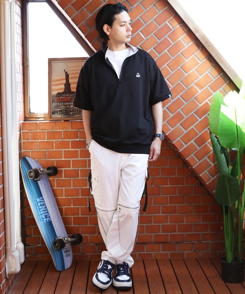 8(eight)(エイト)の「GERRY 半袖ハーフジップTシャツ(Tシャツ/カットソー・メンズ・ホワイト/アッシュグレー/ブラック・LARGE/X-LARGE/MEDIUM)」の17枚目の写真