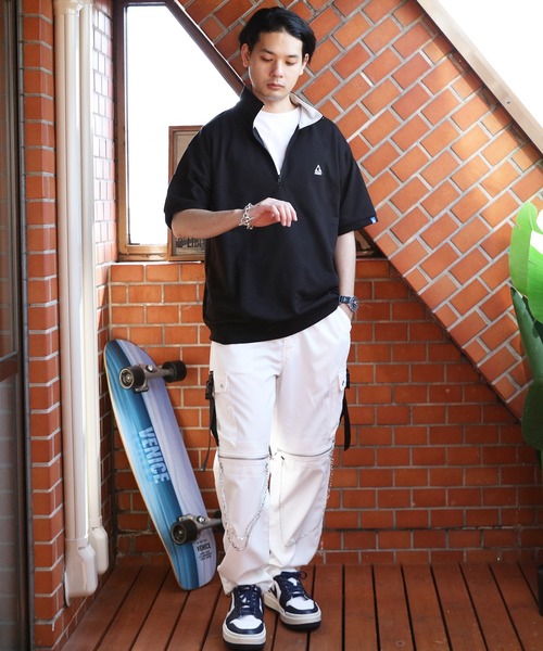 8(eight)(エイト)の「GERRY 半袖ハーフジップTシャツ(Tシャツ/カットソー・メンズ・ホワイト/アッシュグレー/ブラック・LARGE/X-LARGE/MEDIUM)」の21枚目の写真