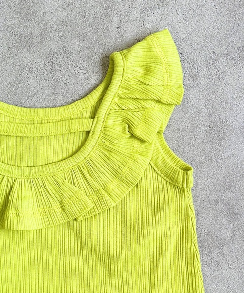 CALMIA(カルミア)の「フリルカラーノースリーブカットソー(90~150cm)(Tシャツ/カットソー・キッズ・ブラック/ラベンダー/ライトグリーン・90/100/110/120/130/140/150)」の9枚目の写真