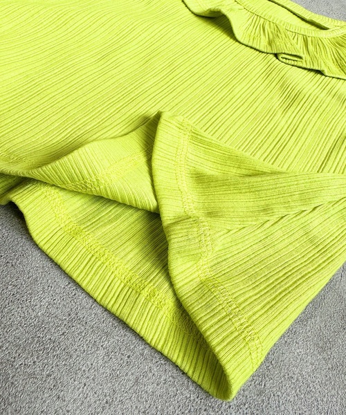 CALMIA(カルミア)の「フリルカラーノースリーブカットソー(90~150cm)(Tシャツ/カットソー・キッズ・ブラック/ラベンダー/ライトグリーン・90/100/110/120/130/140/150)」の10枚目の写真