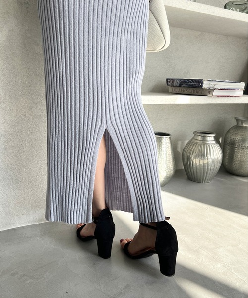 Olu.（オルドット）の「リボンリブニットセットアップ（セットアップ・レディース・チャコールグレー/ブルーグレー/ピンク・FREE）」の17枚目の写真