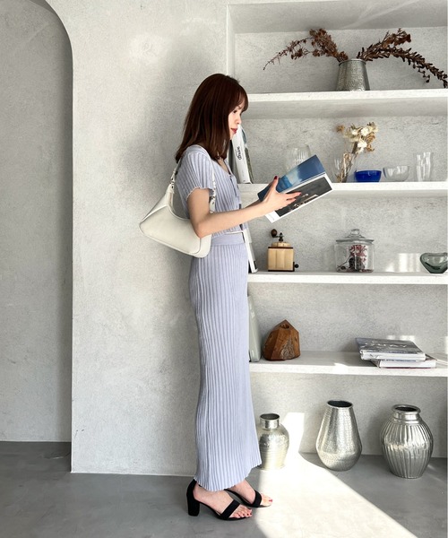 Olu.（オルドット）の「リボンリブニットセットアップ（セットアップ・レディース・チャコールグレー/ブルーグレー/ピンク・FREE）」の20枚目の写真