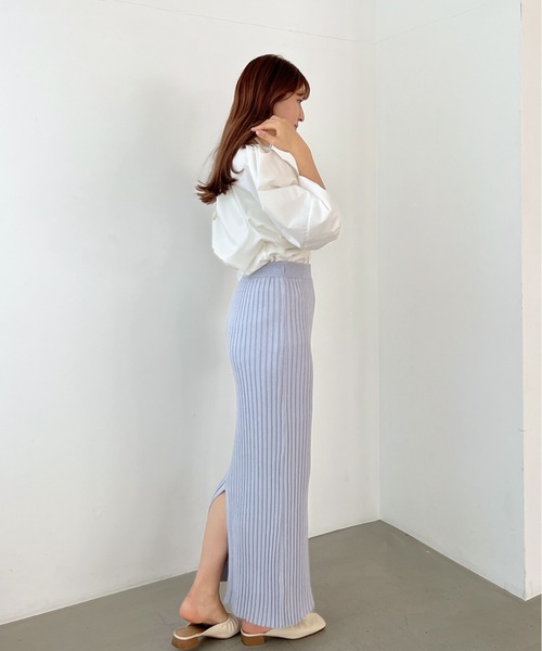 Olu.（オルドット）の「リボンリブニットセットアップ（セットアップ・レディース・チャコールグレー/ブルーグレー/ピンク・FREE）」の21枚目の写真