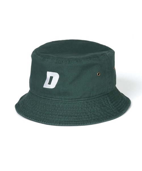 The DUFFER of ST.GEORGE（ザダファーオブセントジョージ）の「"D" EMBLEM BUCKET HAT：バケットハット（ハット・メンズ・ダークグリーン/ブラック・F）」の13枚目の写真