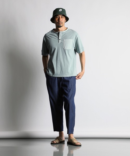 The DUFFER of ST.GEORGE（ザダファーオブセントジョージ）の「"D" EMBLEM BUCKET HAT：バケットハット（ハット・メンズ・ダークグリーン/ブラック・F）」の3枚目の写真