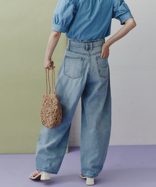 FREE'S MART（フリーズマート）の「◇デニムエッグパンツ（デニムパンツ・レディース・ライトインディゴブルー/ワンウォッシュ・MEDIUM/SMALL）」の11枚目の写真