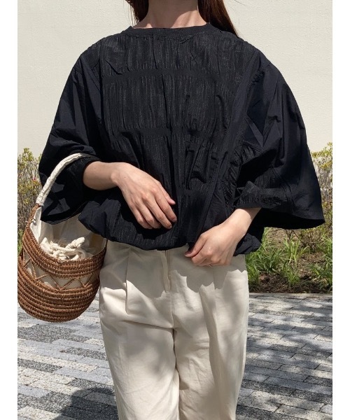 ANOTHER S(アナザーエス)の「ドローコードビッグシルエットTシャツ(Tシャツ/カットソー・レディース・ホワイト/ブラック・FREE)」の11枚目の写真