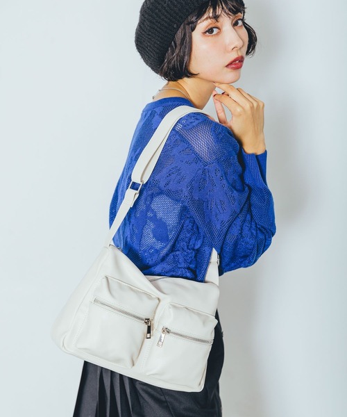 PAGEBOY（ページボーイ）の「ワークディティールショルダー（ショルダーバッグ・レディース・オフホワイト/ブラック・FREE）」の4枚目の写真