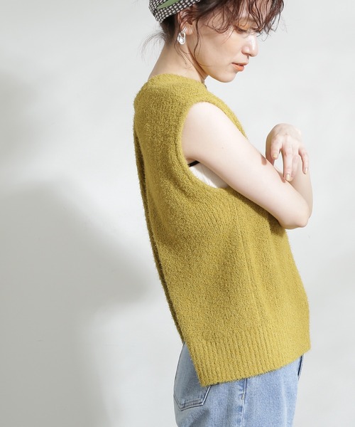 N.（N. Natural Beauty Basic）（エヌエヌナチュラルビューティーベーシック）の「◆起毛ニットタンク（ニット/セーター・レディース・オフホワイト/ブラック/イエロー・MEDIUM）」の18枚目の写真