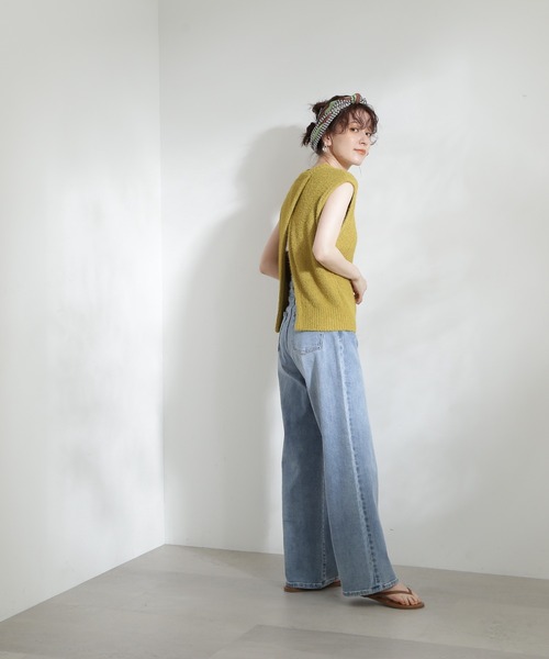 N.（N. Natural Beauty Basic）（エヌエヌナチュラルビューティーベーシック）の「◆起毛ニットタンク（ニット/セーター・レディース・オフホワイト/ブラック/イエロー・MEDIUM）」の21枚目の写真