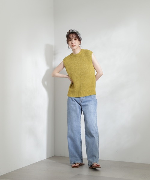 N.（N. Natural Beauty Basic）（エヌエヌナチュラルビューティーベーシック）の「◆起毛ニットタンク（ニット/セーター・レディース・オフホワイト/ブラック/イエロー・MEDIUM）」の22枚目の写真