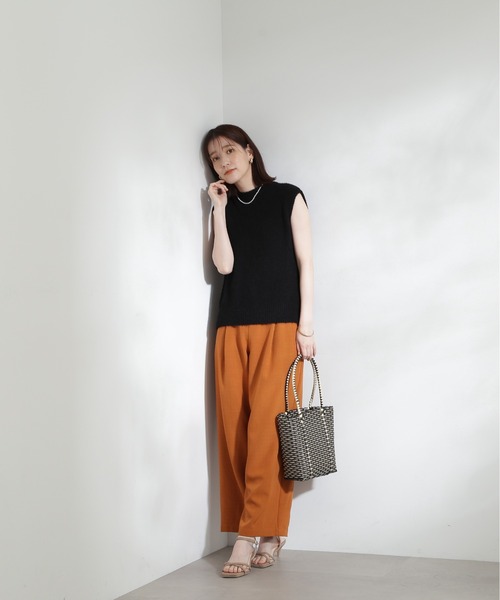 N.（N. Natural Beauty Basic）（エヌエヌナチュラルビューティーベーシック）の「◆起毛ニットタンク（ニット/セーター・レディース・オフホワイト/ブラック/イエロー・MEDIUM）」の10枚目の写真