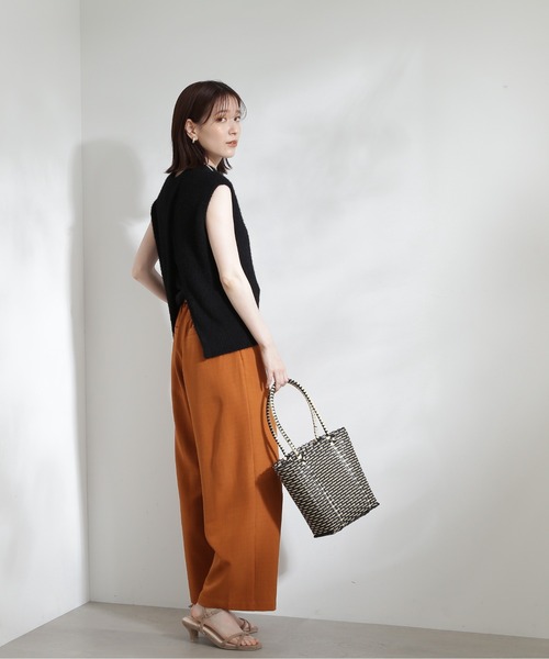 N.（N. Natural Beauty Basic）（エヌエヌナチュラルビューティーベーシック）の「◆起毛ニットタンク（ニット/セーター・レディース・オフホワイト/ブラック/イエロー・MEDIUM）」の11枚目の写真