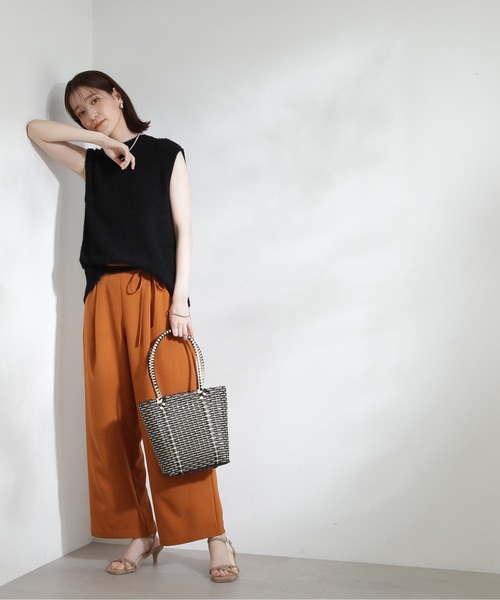 N.（N. Natural Beauty Basic）（エヌエヌナチュラルビューティーベーシック）の「◆起毛ニットタンク（ニット/セーター・レディース・オフホワイト/ブラック/イエロー・MEDIUM）」の12枚目の写真