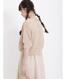Samansa Mos2 | 【マシンウォッシャブル】前後着透かしカーディガン(カーディガン/ボレロ)