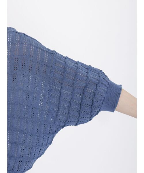 Samansa Mos2（サマンサ モスモス）の「【マシンウォッシャブル】前後着透かしカーディガン（カーディガン/ボレロ・レディース・ベージュ/ブラック/ブルー・F）」の16枚目の写真