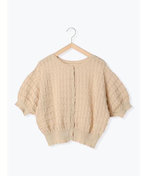 Samansa Mos2（サマンサ モスモス）の「【マシンウォッシャブル】前後着透かしカーディガン（カーディガン/ボレロ・レディース・ベージュ/ブラック/ブルー・F）」の13枚目の写真