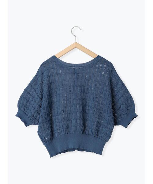 Samansa Mos2（サマンサ モスモス）の「【マシンウォッシャブル】前後着透かしカーディガン（カーディガン/ボレロ・レディース・ベージュ/ブラック/ブルー・F）」の10枚目の写真