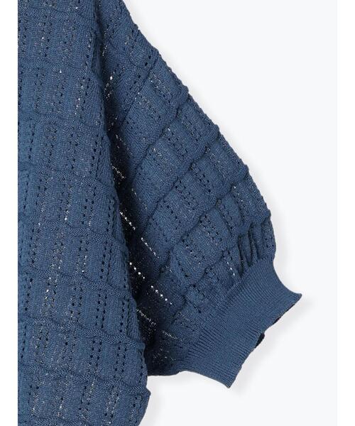 Samansa Mos2（サマンサ モスモス）の「【マシンウォッシャブル】前後着透かしカーディガン（カーディガン/ボレロ・レディース・ベージュ/ブラック/ブルー・F）」の8枚目の写真