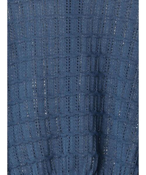 Samansa Mos2（サマンサ モスモス）の「【マシンウォッシャブル】前後着透かしカーディガン（カーディガン/ボレロ・レディース・ベージュ/ブラック/ブルー・F）」の5枚目の写真