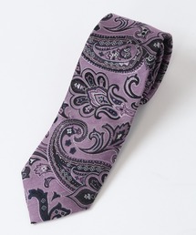 大柄ペイズリージャガード シルクネクタイ