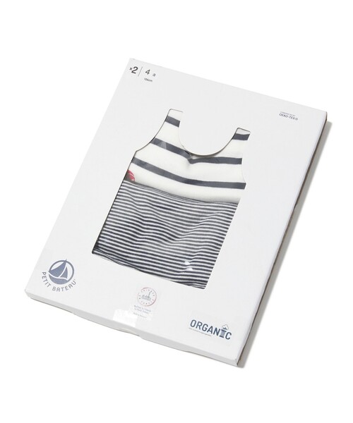 PETIT BATEAU（プチバトー）の「マリニエール＆ミラレタンクトップ２枚組（インナーウェア/肌着・キッズ・その他・8YEAR/6YEAR/10YEAR/12YEAR）」の4枚目の写真