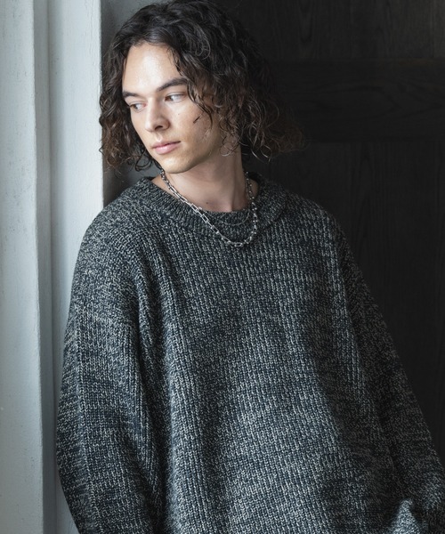CASPER JOHN（キャスパージョン）の「Rib stitch loose knit/リブステッチルーズニット（ニット/セーター・メンズ・グリーン/チャコールグレー/ネイビー/ベージュ/ブラック/ワイン/オリーブ/ホワイト・MEDIUM/LARGE/SMALL/X-SMALL）」の13枚目の写真