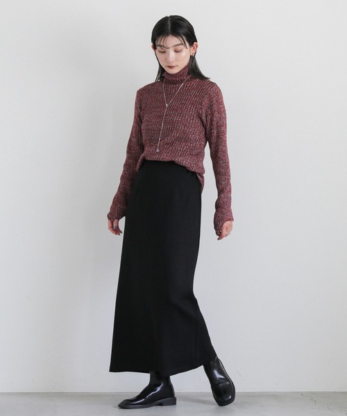 select MOCA(セレクトモカ)の「バックスリットストレッチナロースカート(スカート・レディース・アイボリー/ブラック/カーキ・SMALL/MEDIUM)」の21枚目の写真